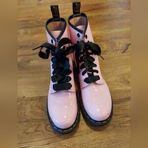 Pink Doc Marten Combat Boots